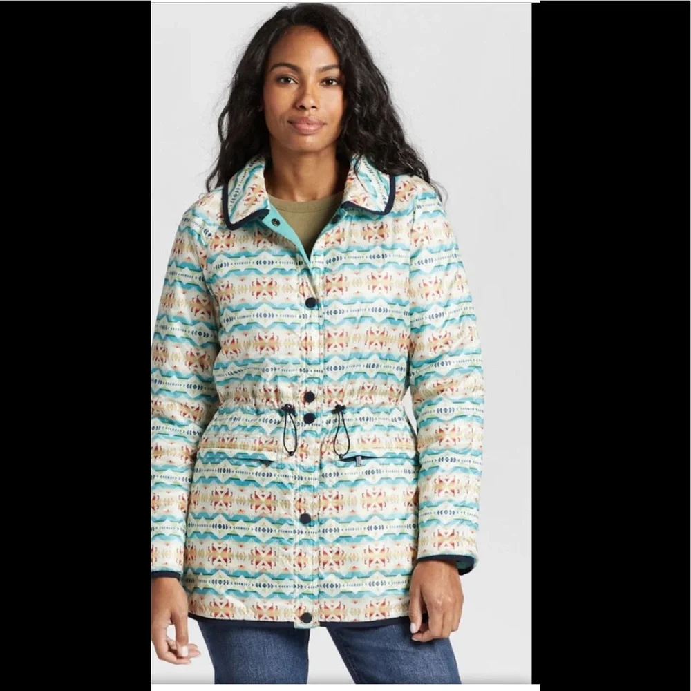 NWT Pendleton Ladies Crescent Reversible Jacket (CW176-83194) SEA BLUE - Picture 3 of 10